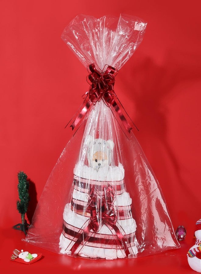 Ebristar Extra Large Cellophane Bags for Gift Baskets 40x50 Inches, 5 PCS Jumbo Clear Shrink Wrap Bags for Gift Baskets, Bridal/Baby Shower Basket, Wedding, Easter Basket, Christmas Gift and More - Image 4